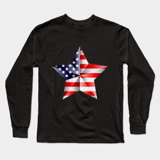 Image: United States flag star Long Sleeve T-Shirt